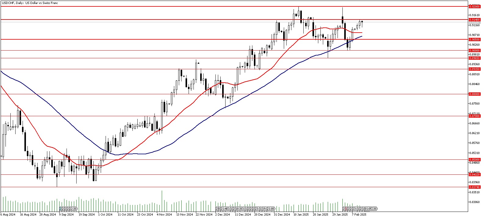 12 Şubat 2025 Forex Analizi: USDCHF