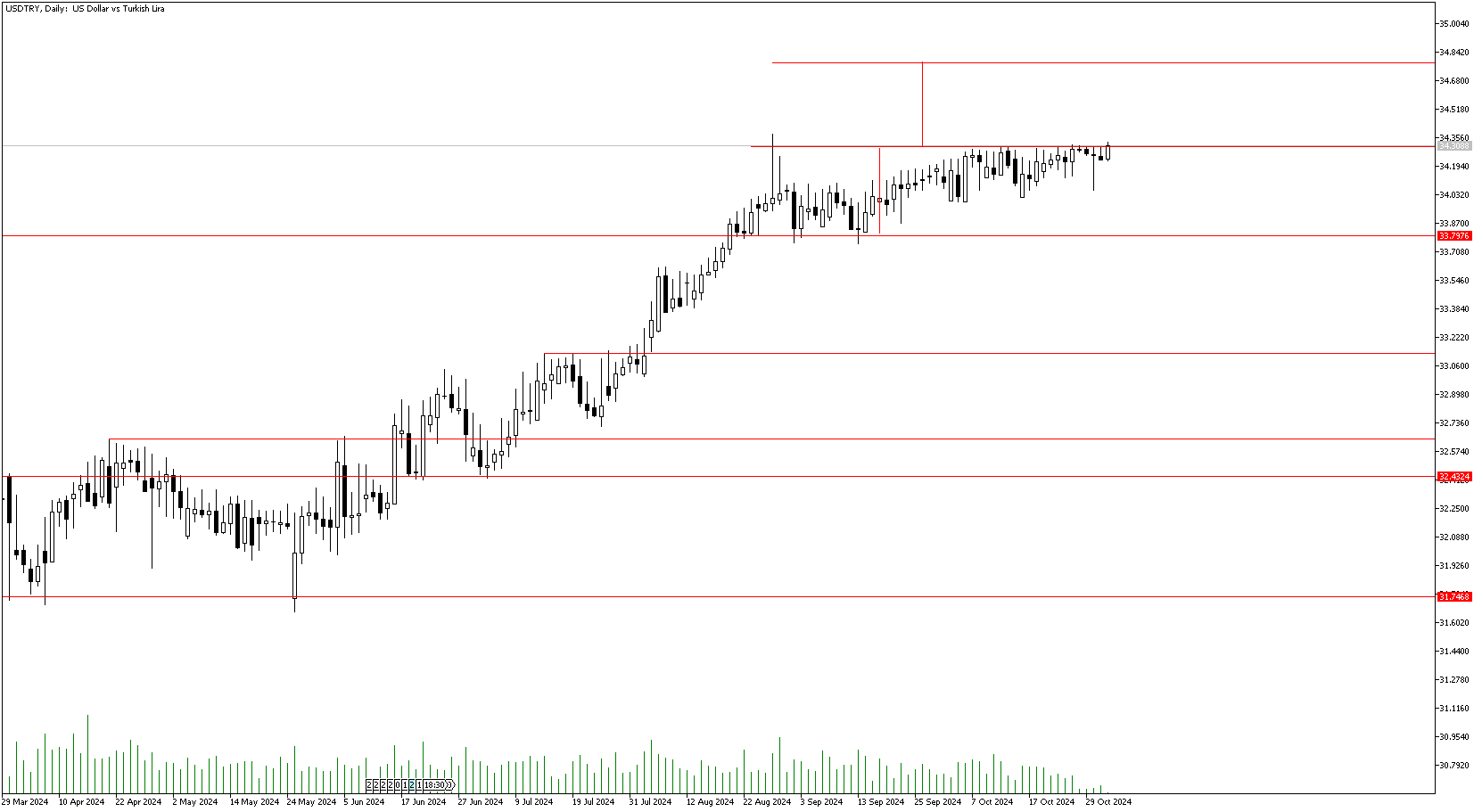 1 Kasım 2024 Forex Analizi: USDTRY