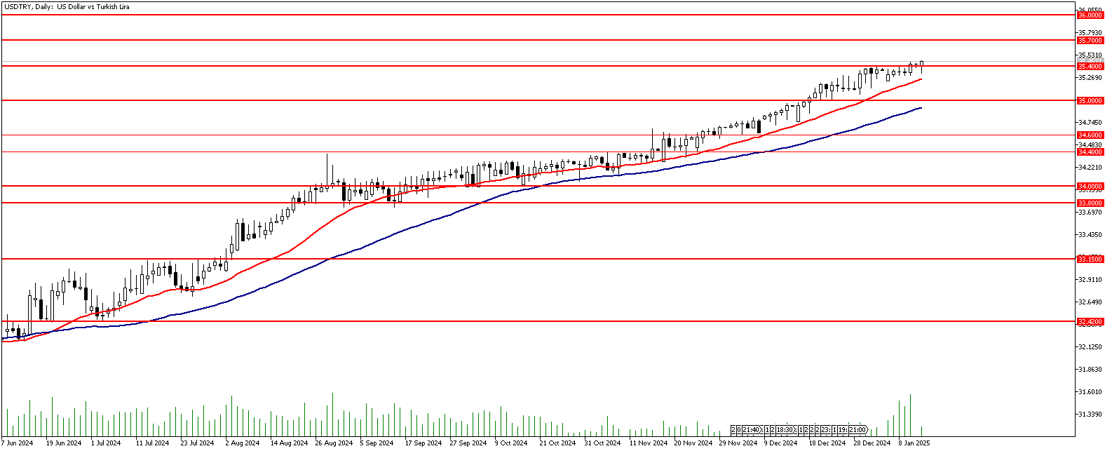 13 Ocak 2025 Forex Analizi: USDTRY