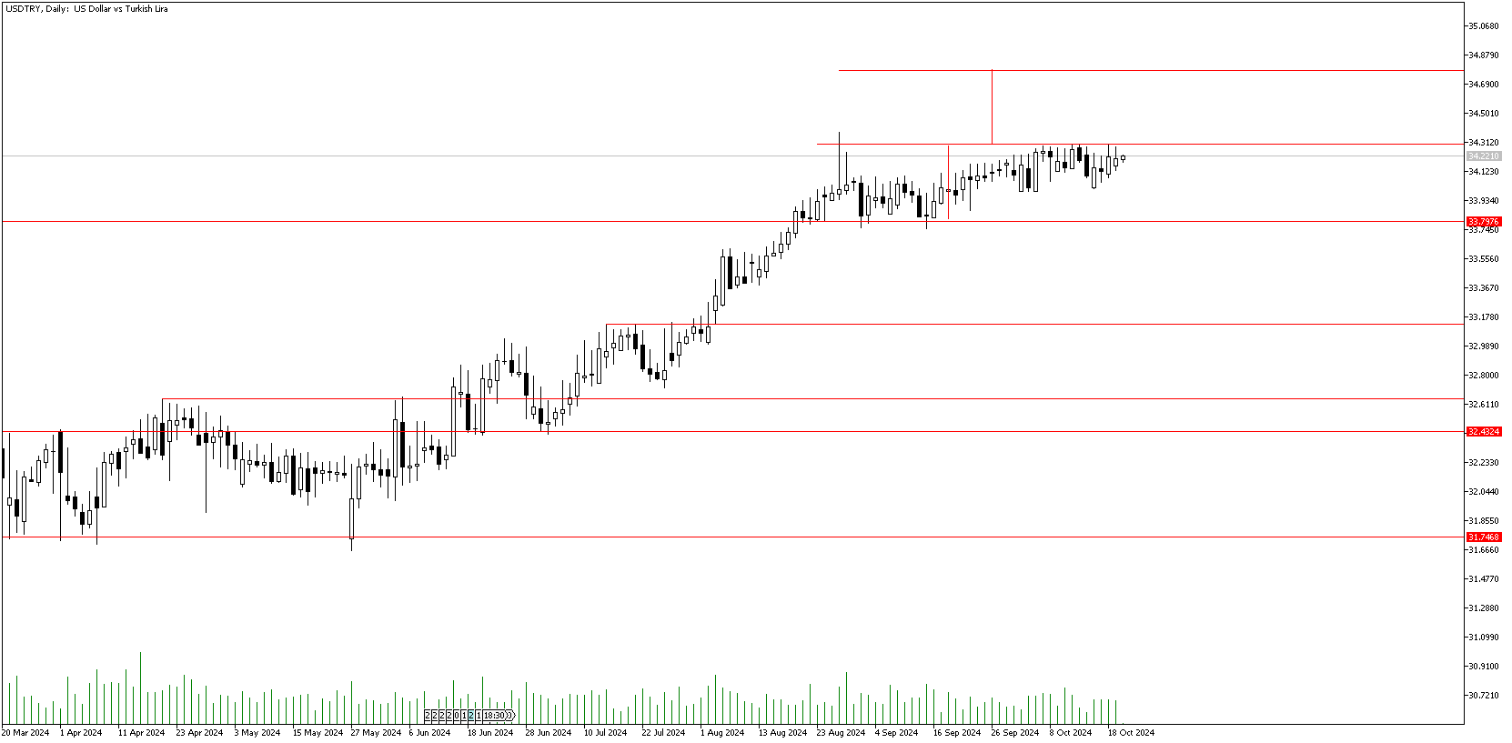 22 Ekim 2024 Forex Analizi: USDTRY