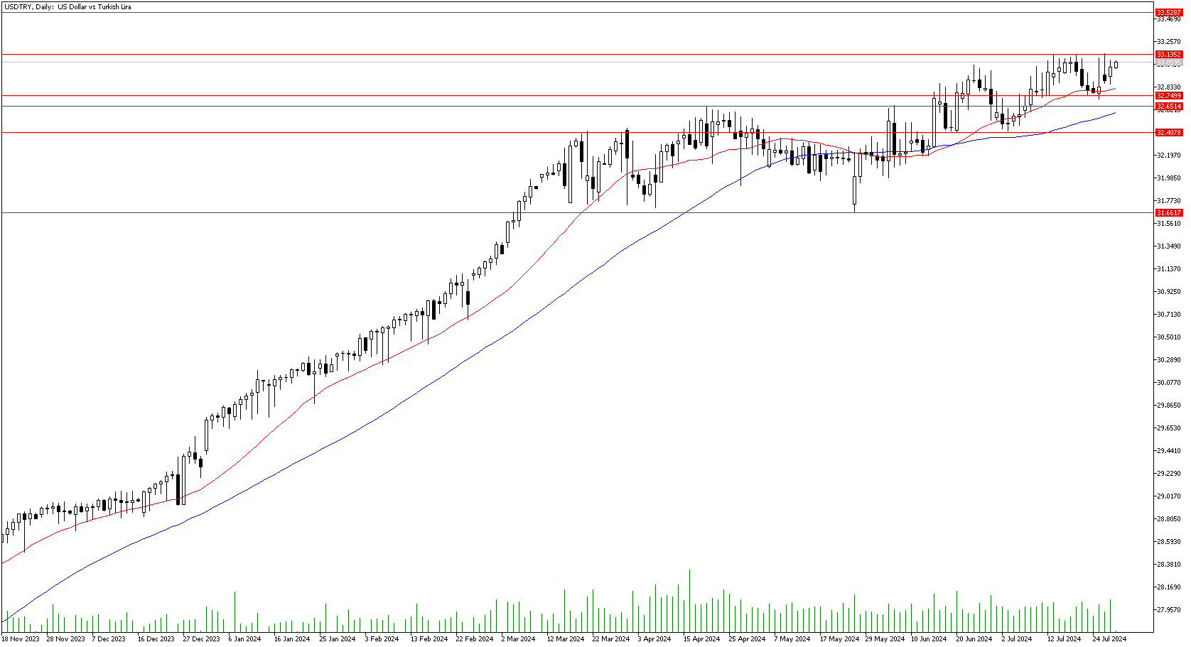 30 Temmuz 2024 Forex Analizi: USDTRY