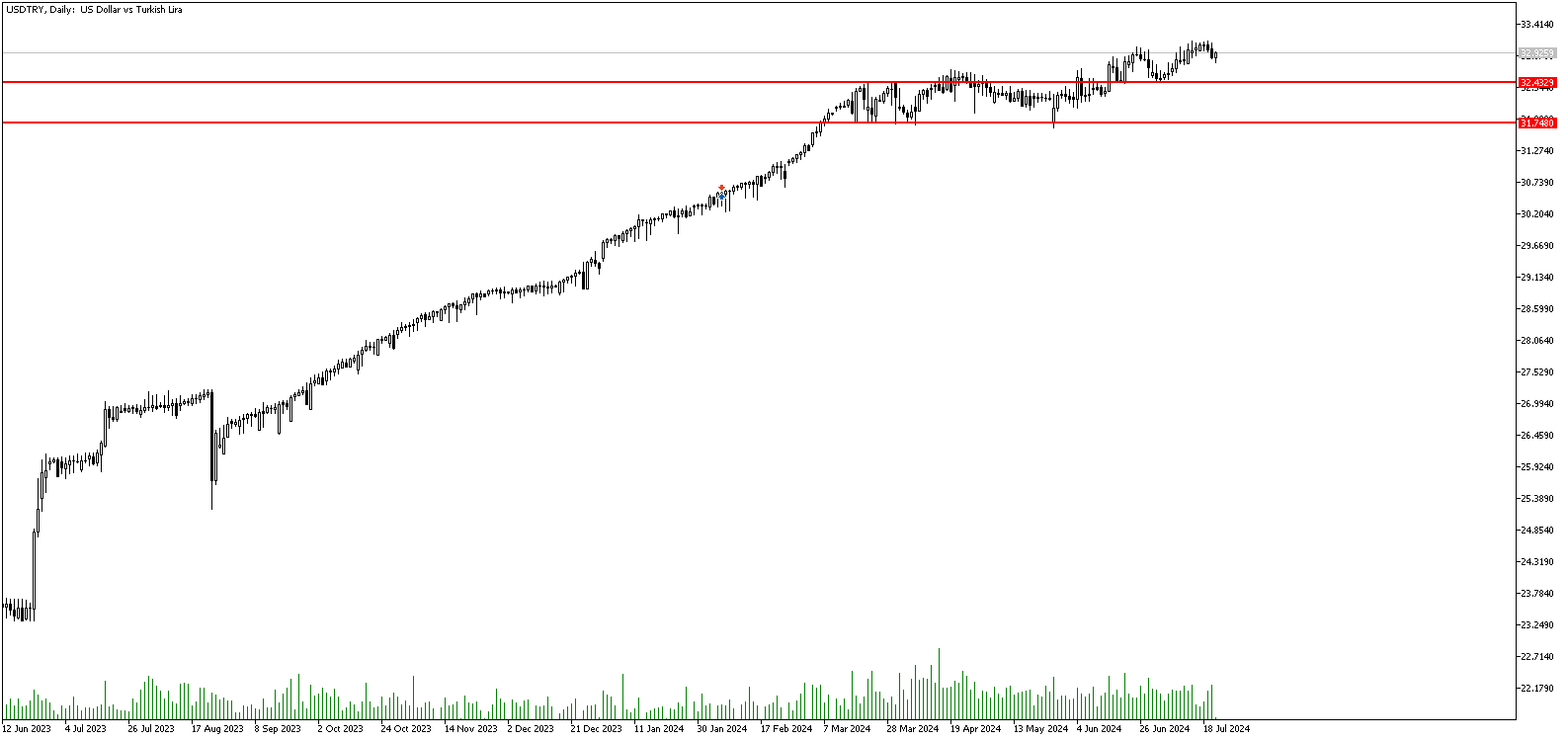 23 Temmuz 2024 Forex Analizi: USDTRY